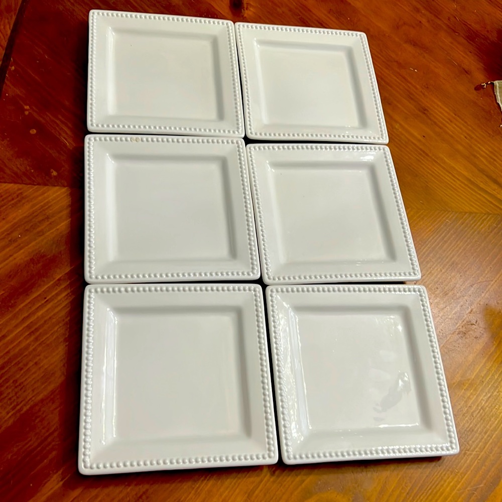 Vintage ceramic square plates.